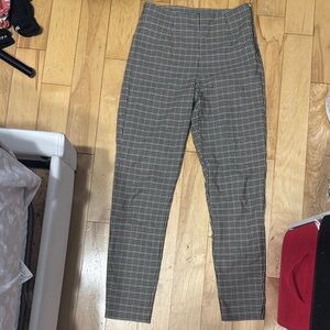 Dex Men's Black and White Patterned Dress Pants